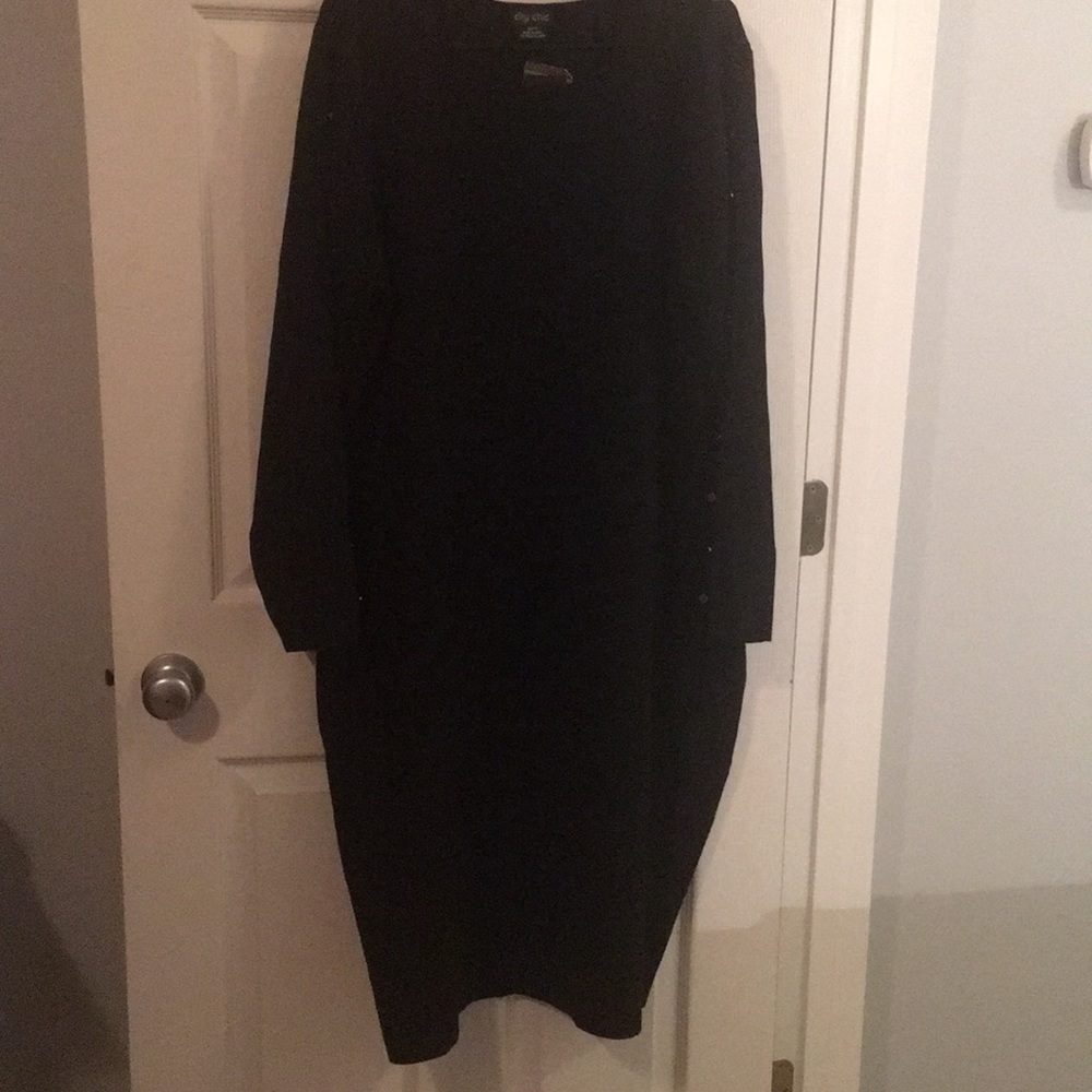 Fitted Black Sweater Dress